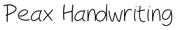 Peax Handwriting font preview